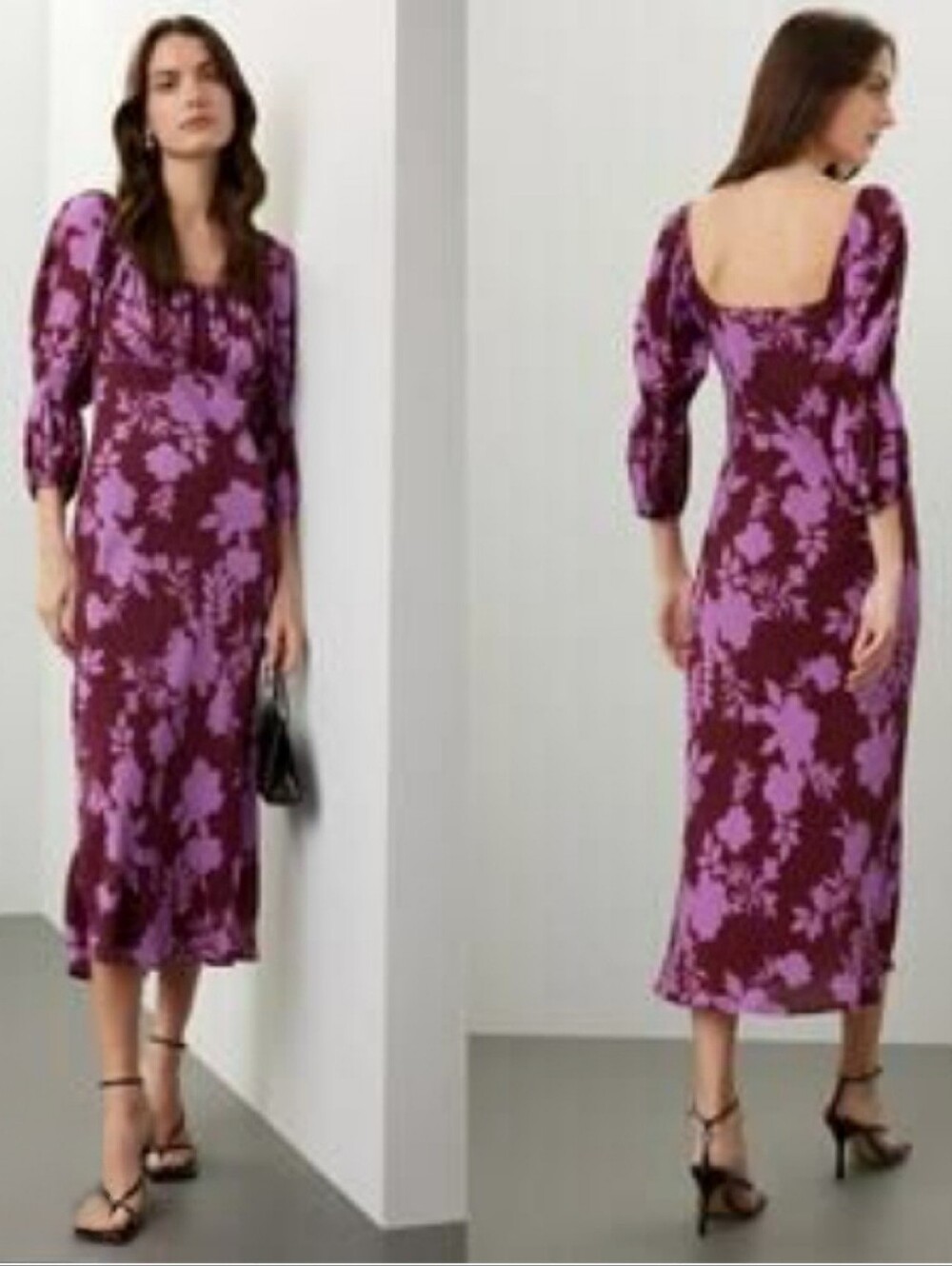 PETER SOM Floral Midi Dress